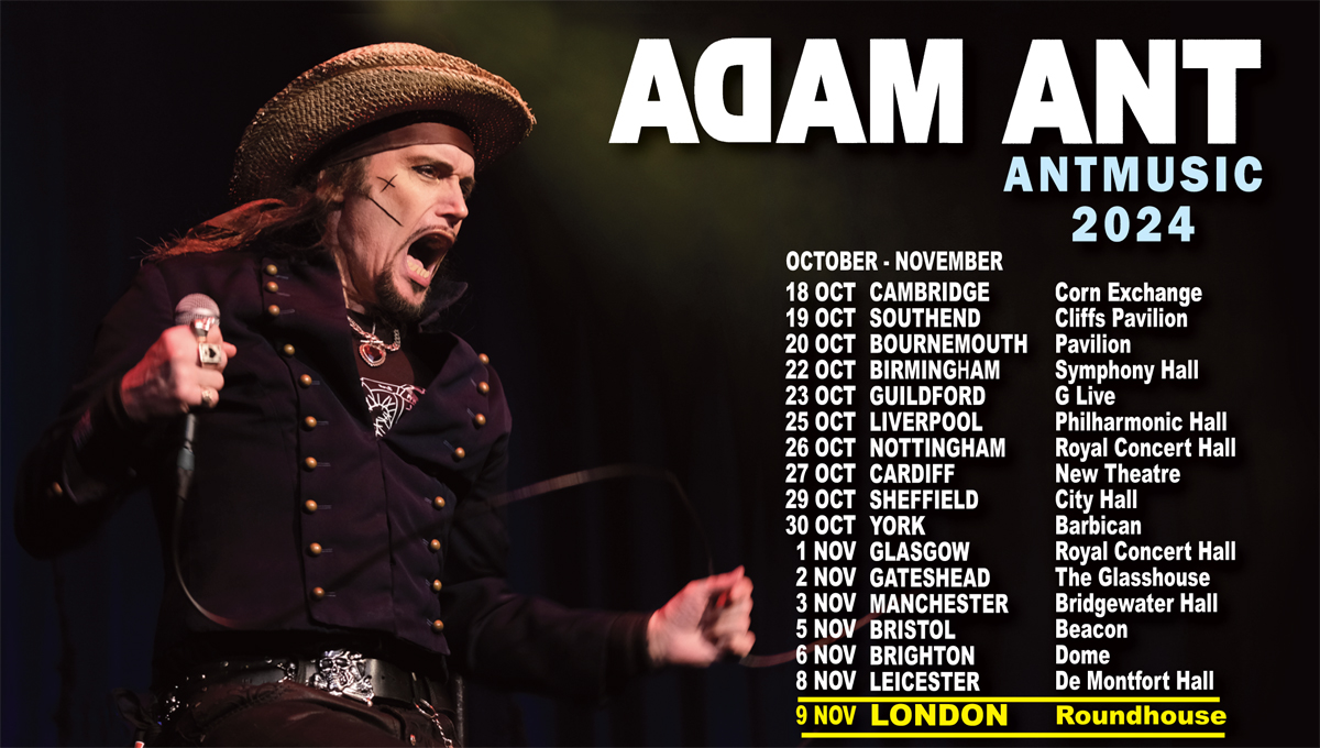 Adam Ant Confirms Autumn 2024 UK Shows For ANTMUSIC Tour Stereoboard